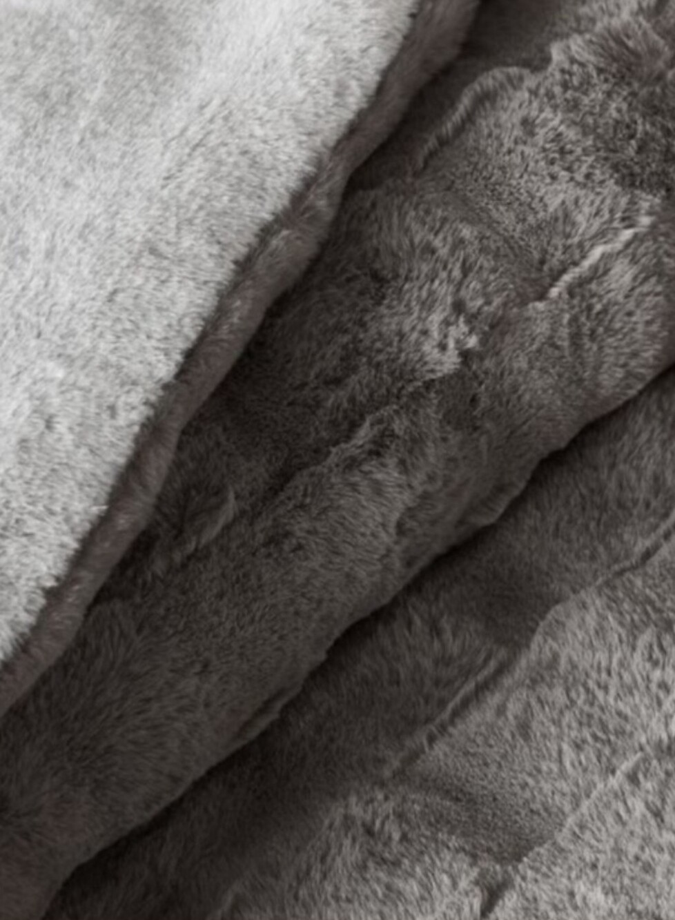 Frye Faux Rabbit Fur Comforter Set 3pc 930 GSM QUEEN, New homer - Picture 7 of 7